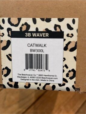 The Beachwaver Co. Catwalk BW300L Hair Waver - Black & Cream Leopard Accent